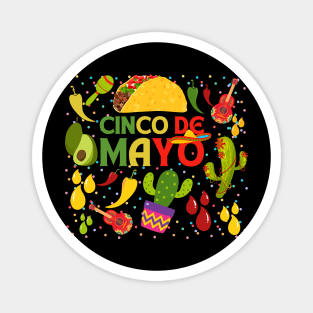 Happy Cinco De Mayo Fiesta  Mexican Party 5 De Mayo Magnet